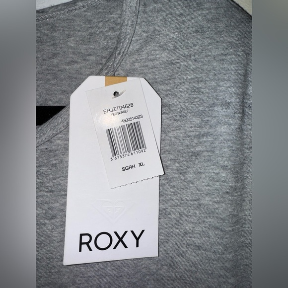 Roxy Heather Gray Short Sleeve Tee Size XL 100% Cotton NWT - Picture 5 of 6